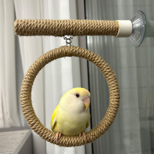 Multi-purpose Parrot Hemp Rope Sucker Stand Bar Stick - Image 2