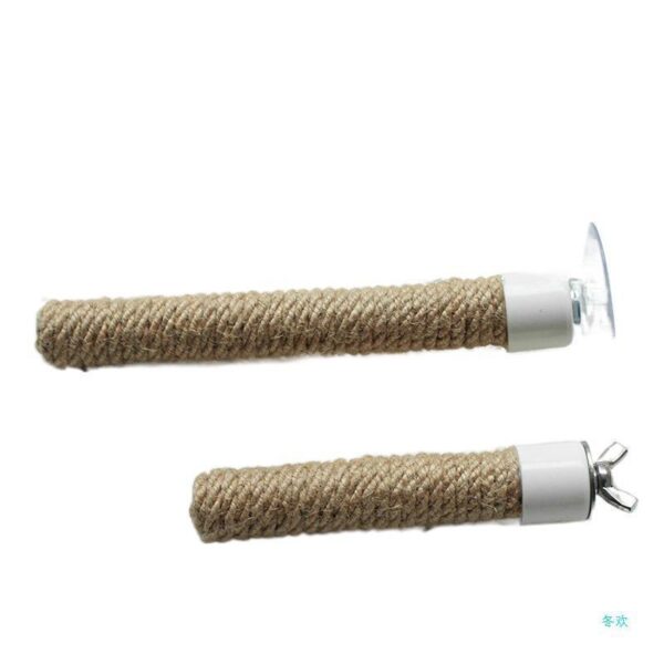 Multi-purpose Parrot Hemp Rope Sucker Stand Bar Stick - Image 8