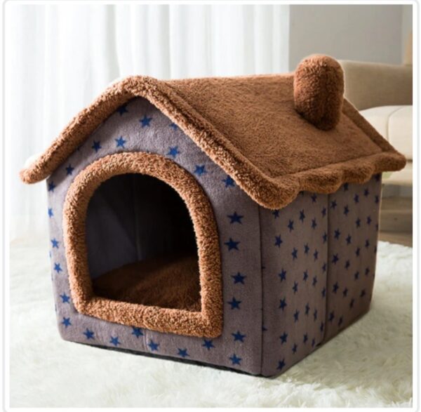 Foldable Dog House Pet Cat Bed Winter Dog Villa Sleep Kennel Removable Nest Warm Enclosed Cave Sofa Pets Supplies - Image 6